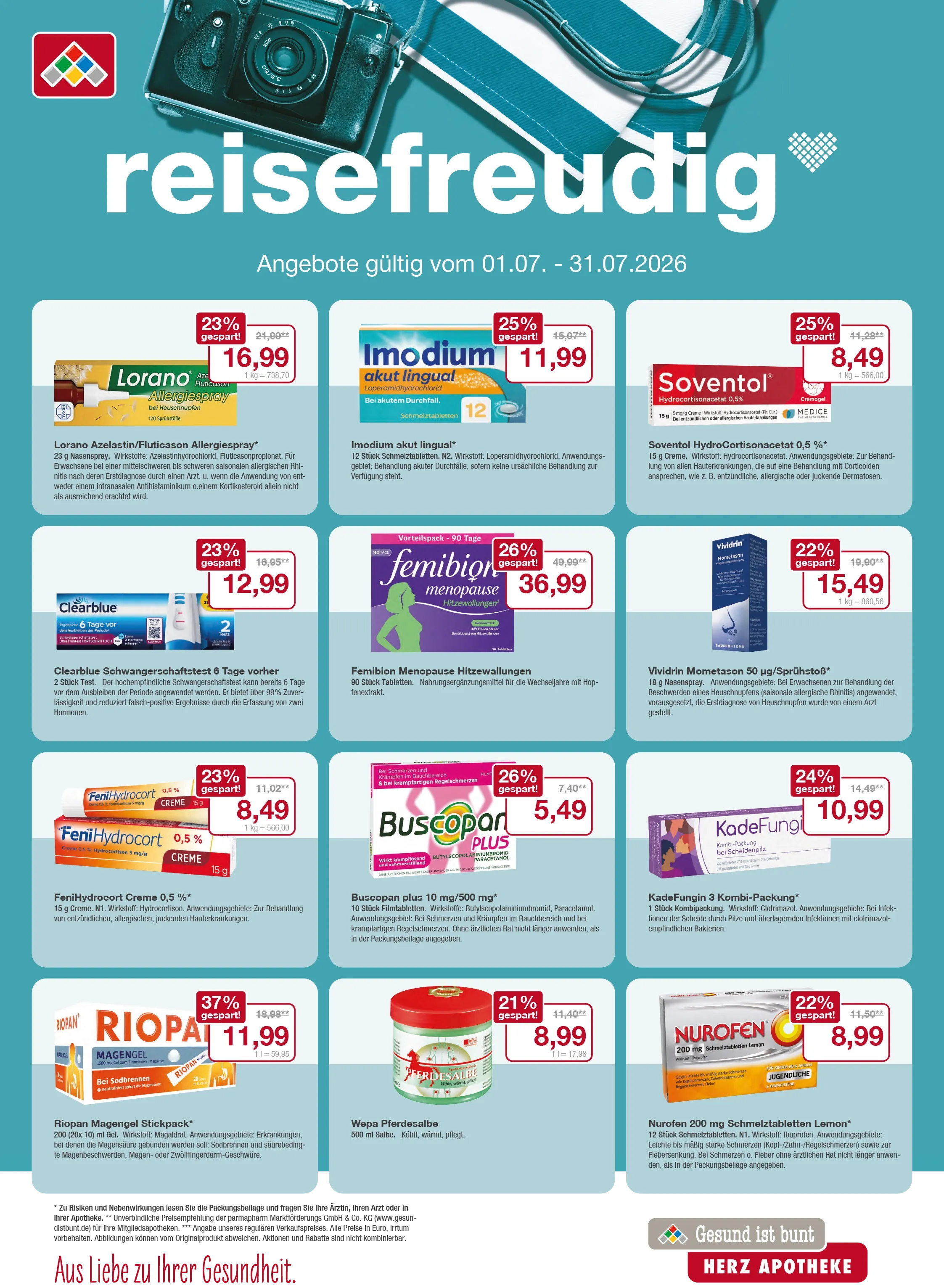 Flyer mit Juli-Angeboten